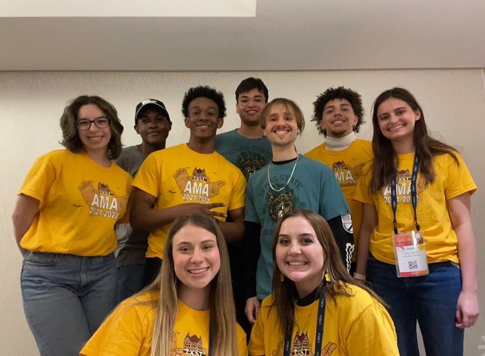 txst_ama's tweet photo. So proud of our ICC team so far (award post to come) ⭐️ We’ve had so many engaging sessions this week as well. Not to mention, we love meeting the other chapters. #amaicc #txstama https://t.co/UOFh5kLtCw