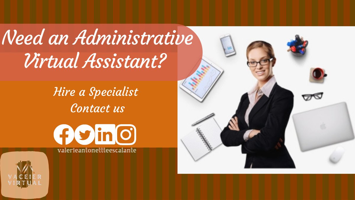 vhalcalimutan's tweet photo. Administrative Virtual Assistant

A virtual assistant is an independent contractor that works for a client and provides administrative support, such as assisting with clerical and bookkeeping duties, etc. 💻🤝 

Visit my website: https://t.co/AZGUhskOL5

#VAceiervirtualassistant https://t.co/3h8R8KyJYC