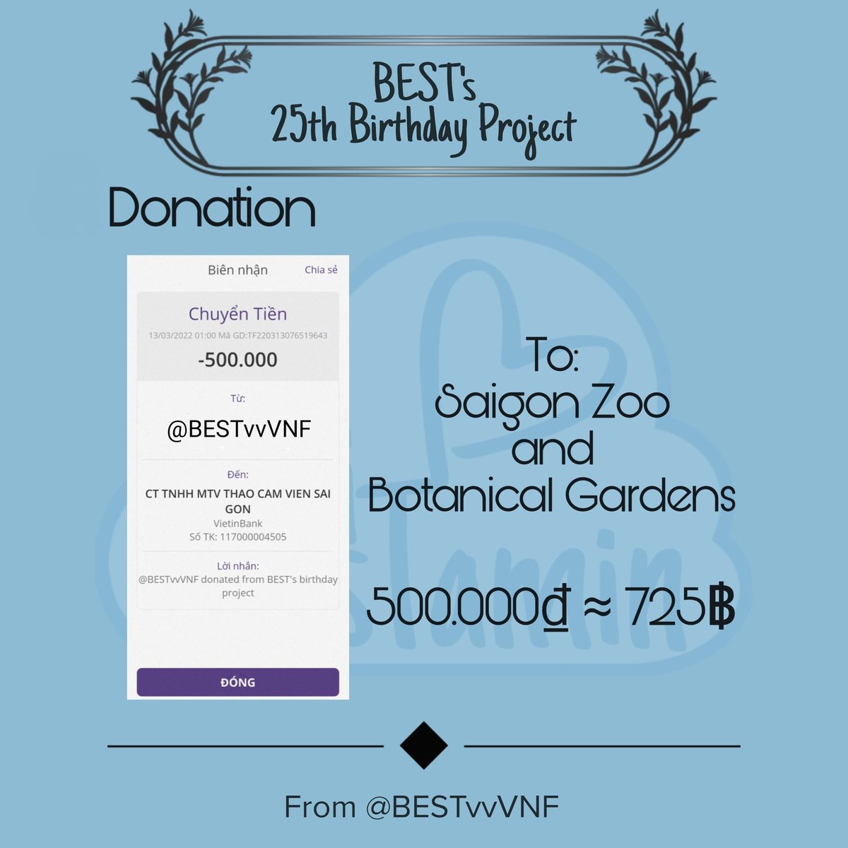 BESTvvVNF's tweet photo. BEST's 25th Birthday Project
From: @BESTvvVNF with love!
.
#bestvv #bestvittawin #vittawinveeravidhayanant #vittawinbest #vitaminvittawin #เบสวีวี #หวานของเบส #BESTvvVNF https://t.co/iYtKFON4qt