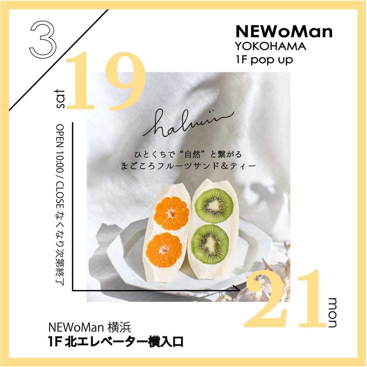 haluuu_official's tweet photo. 本日から三日間NEWoMan横浜にて出店いたします‼︎
数量限定！無くなり次第終了となりますので、是非是非お越しくださいませ！☺️✨ https://t.co/UTbl6NX6vT