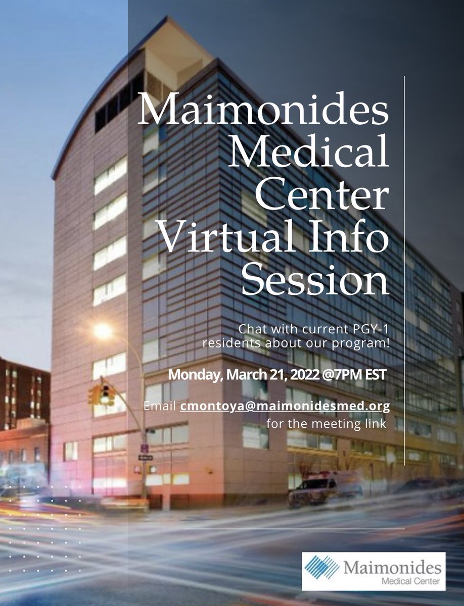 🗣Calling all Phase II PGY-1 candidates!! Maimonides has great experiences in EM, ID, pediatrics, and other unique rotations like psychiatry! Add in collaborative interdisciplinary teams and a supportive learning environment and you have a well-rounded PGY-1 experience! #TwitteRx