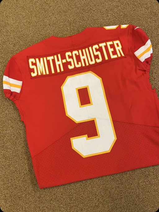 Youth JuJu Smith-Schuster Red Kansas City Chiefs Mainliner Player Name &  Number T-Shirt