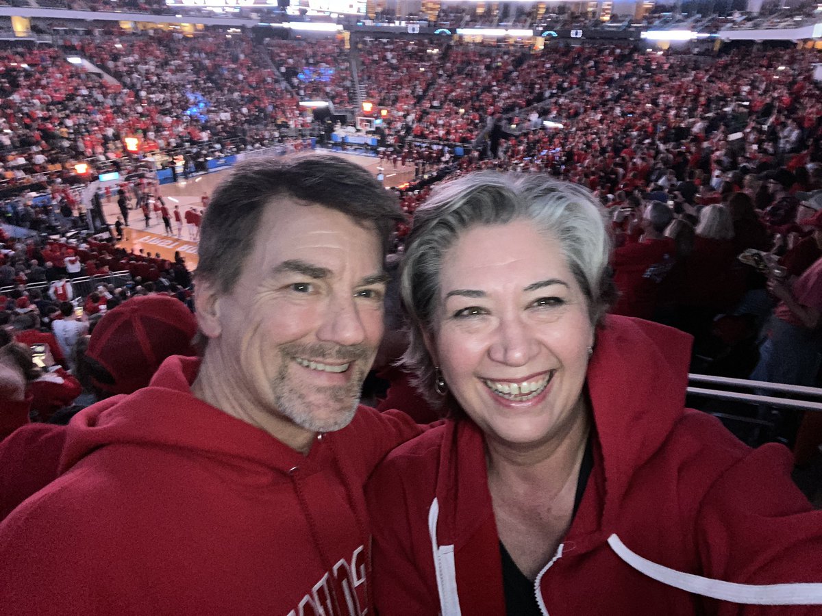 tombitt's tweet photo. Come on Badgers - you’ve got this!!! #mmselfie @FiservForum #MarchMadness2022 https://t.co/Y7c9mRZMdO
