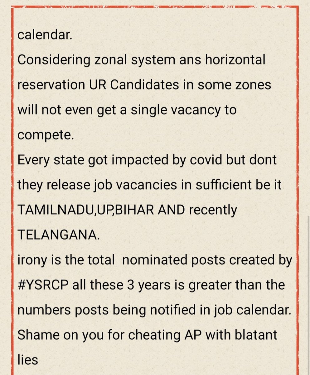 Santweets2's tweet photo. @naralokesh @somuveerraju @SenaVoice @JSPShatagniTeam @SVishnuReddy @GVLNRAO @mnadendla @bolisetti_satya @tv5newsnow @NTVJustIn @abntelugutv @eenadulivenews
Facts of the case...
#YSRCPJoblessCalendar
#YCPJoblessCalendar
#APYouthWantJobNotifications
#APPSC
#AndhraPradesh https://t.co/jgXYfkEbA0