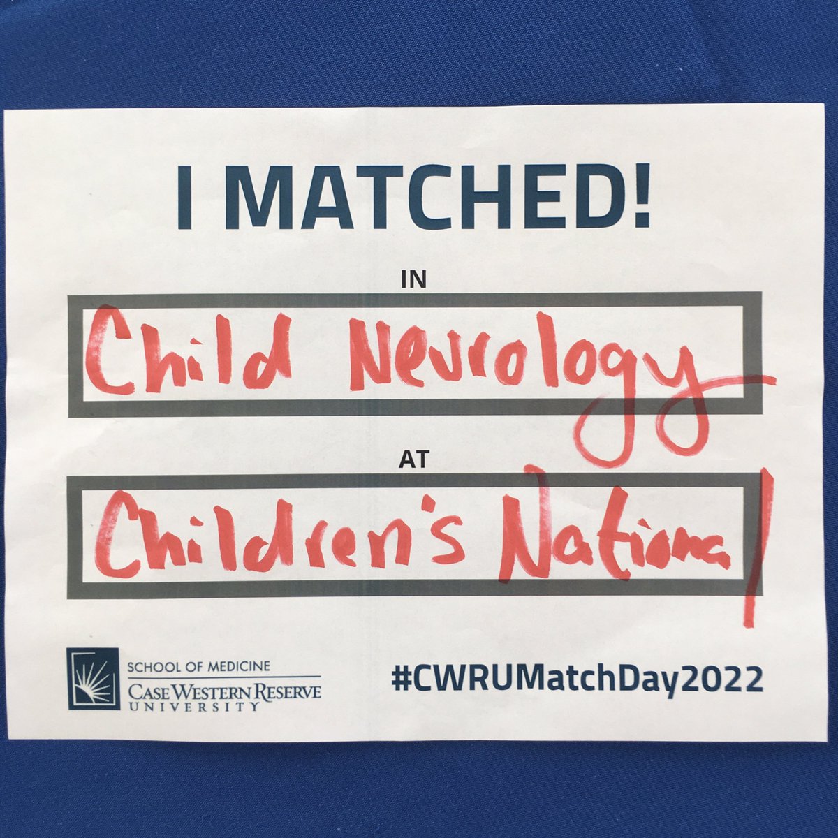 So excited to have matched at Children’s National!! Can’t wait to meet my future coresidents 😊 #PedsMatch2022 #ChildNeurology