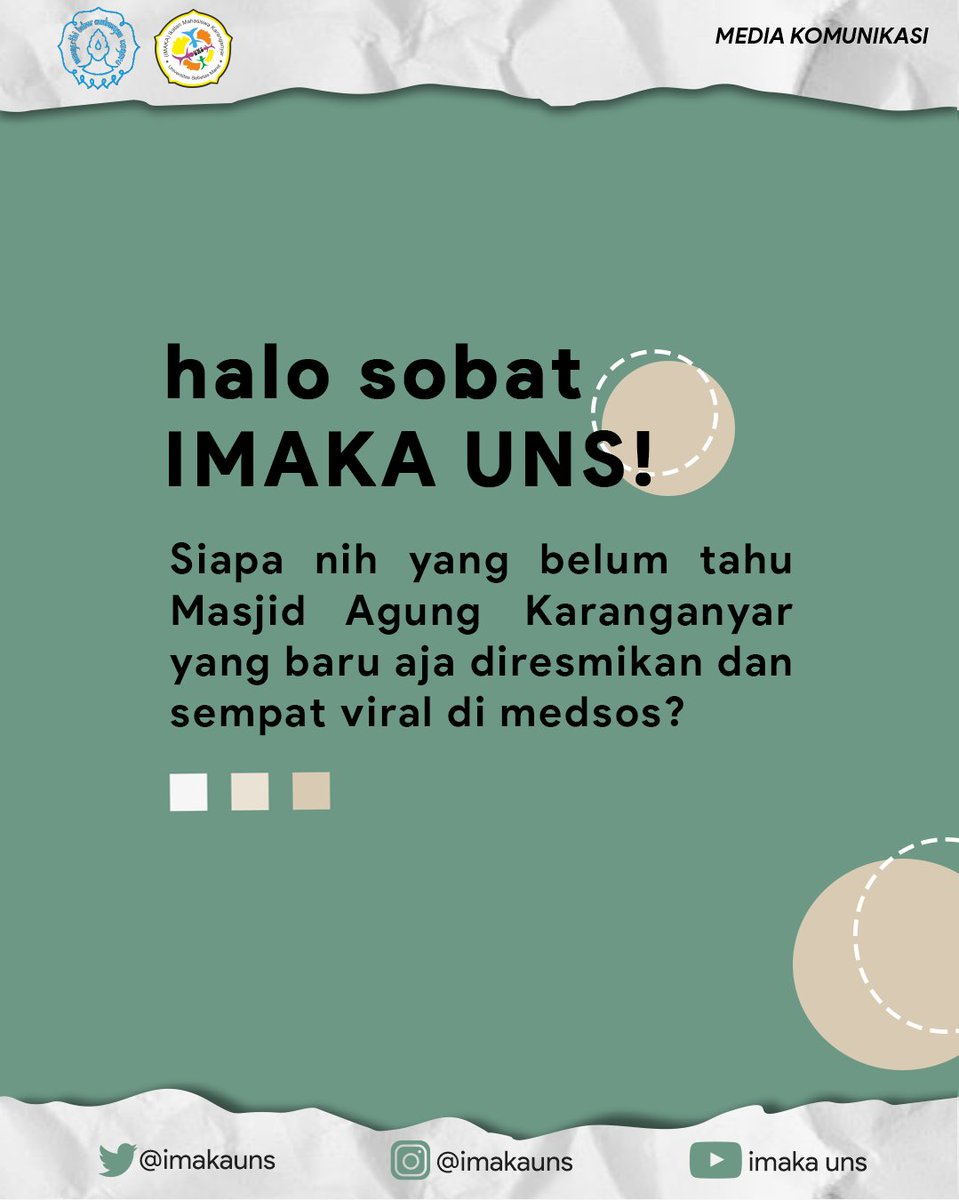 ImakaUNS's tweet photo. Karanganyar. Tentunya, untuk beribadah dan bonusnya bisa berswafoto di bangunan yang keren ini.

IMAKA UNS
JAYA! JAYA! JAYA!
------------------------------
Ikuti kami:
-----------------------------
📣 IG: @imakauns
📣 YouTube: imaka uns
📣 Twitter: @imakauns https://t.co/viYC3upkTe