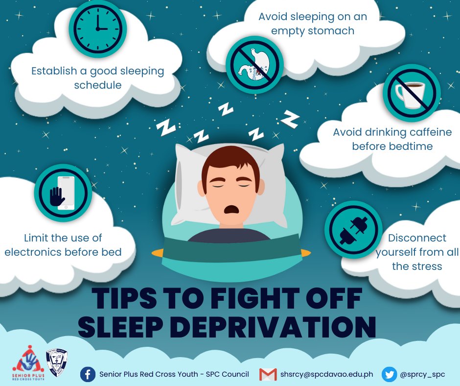 sprcy_spc's tweet photo. Gaano kahaba ang tulog mo tuwing gabi?😴

A good night's sleep is essential for you and me. And with the 3rd quarter examination fast approaching, are you still able to get 8 hours of sleep? Nowadays, Sleep Deprivation is becoming more common. https://t.co/JTLp086AUg