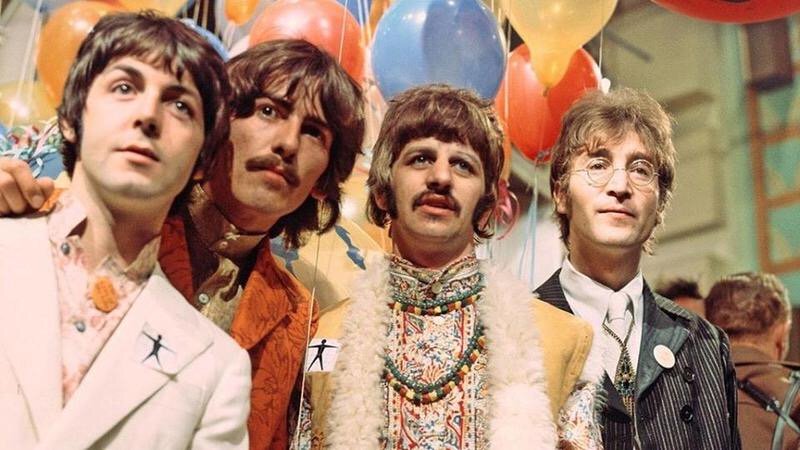 The Beatles during the live broadcast of All You Need Is Love, 1967