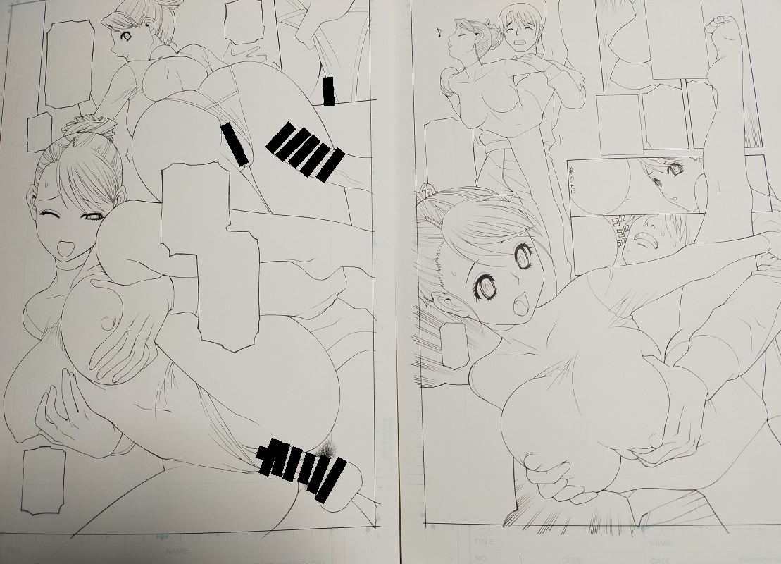 カラー漫画の線画原稿。
というか完成データが見つからない… 