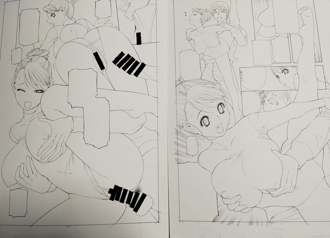 カラー漫画の線画原稿。
というか完成データが見つからない… 