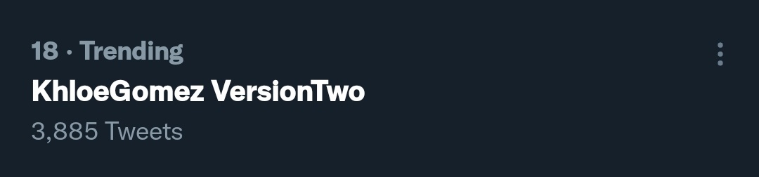 AshleySlappers's tweet photo. We're back in the trend list and we're currently at the EIGHTEENTH spot! keep on tweeting fanmily! 

KhloeGomez VersionTwo 
#HIH2GlobalAssembly | @lallainashley https://t.co/b6sGUuRzZB