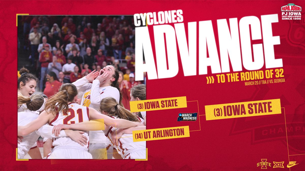 𝙎𝙐𝙍𝙑𝙄𝙑𝙀 𝘼𝙉𝘿 𝘼𝘿𝙑𝘼𝙉𝘾𝙀!!

#Cyclones | #MarchMadness 

🌪️🏀🌪️