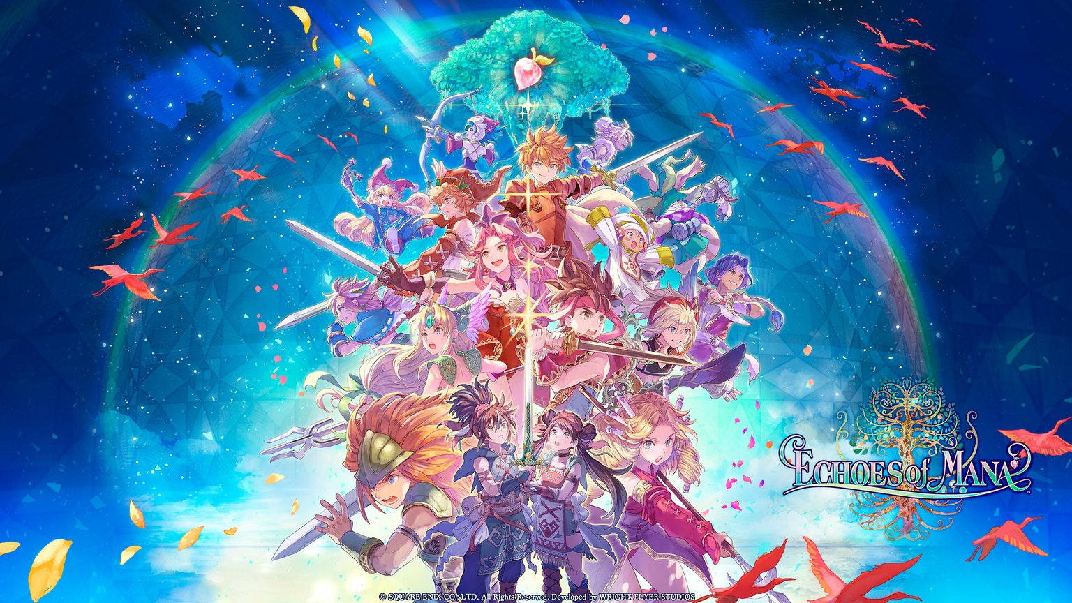 Echoes Of Mana As A Reward For The Trivia Questions During The Echoesofmana English Livestream We Re Giving Away Originally Designed Wallpaper For Pc And Smartphone And Don T Forget To Pre Register