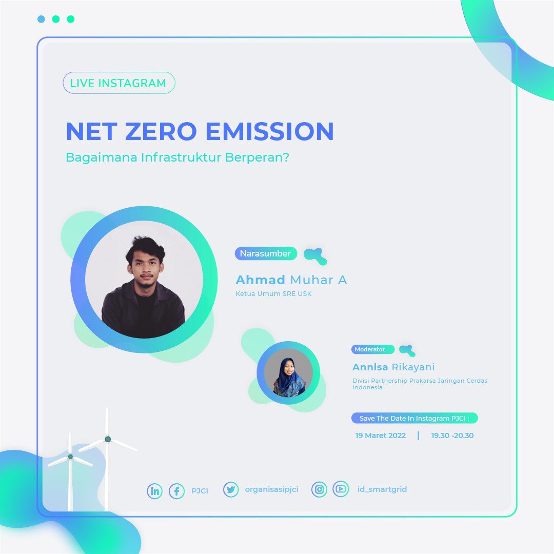 organisasipjci's tweet photo. [LIVE INSTAGRAM]

Hello Renewable Energy Enthusiasts

✨ Something Great is Coming ✨

This event will be given by Ahmad Muhar A (President of SRE USK)

It will be held on
🗓: Saturday, 19th March 2022
🕢: 19:30 - 21:30
📍: Instagram PJCI (@id_smartgrid)

#pjci
#netzeroemission https://t.co/pMSqDGhyt5