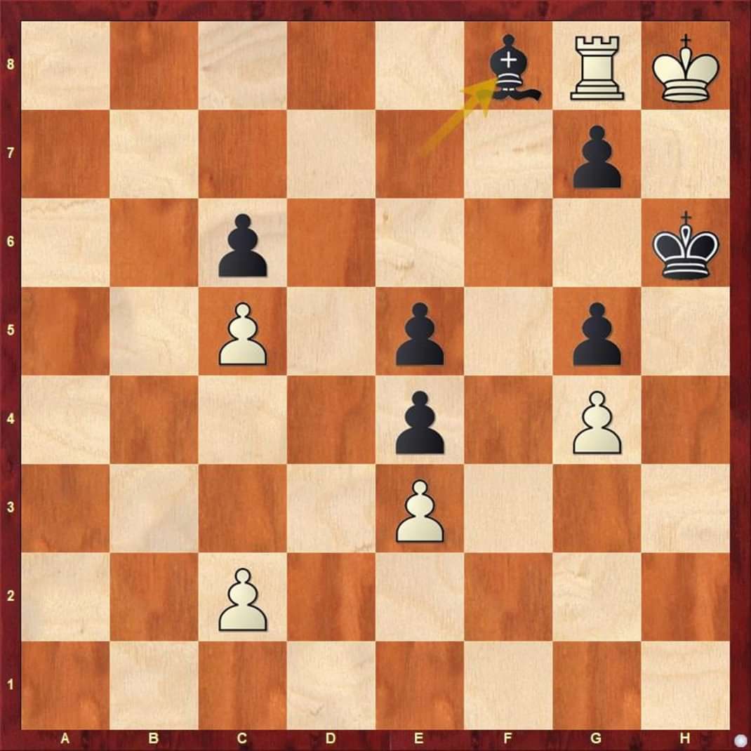 ChessbaseIndia's tweet photo. WHITE TO PLAY AND ...??

Black has just played ...Bf8, offering his bishop. What should White do? 

There aren't many options, but you must choose wisely! 🙂

#chess #chessbaseindia #positionoftheday #endgamestudy https://t.co/xCXFGgLVfk