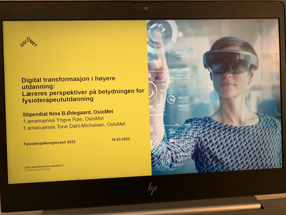 Nina Ødegaard, PhD (@nina_odegaard) on Twitter photo Flott å kunne presentere forskning fra underviserperspektivet og deres syn på hva som skal til for digital transformasjon i fysioterapeututdanning #Fysioterapikongressen22 <a href="/DahlMichelsenT/">Tone Dahl-Michelsen</a> <a href="/yngveroe/">Yngve Røe</a> <a href="/hegebentzen/">hege bentzen</a> <a href="/GroJamtvedt/">Gro Jamtvedt</a> <a href="/Karerich/">Kåre Rønn Richardsen</a> #utdanningledelse #kollektivtsamarbeid Flott å kunne presentere forskning fra underviserperspektivet og deres syn på hva som skal til for digital transformasjon i fysioterapeututdanning #Fysioterapikongressen22 <a href="/DahlMichelsenT/">Tone Dahl-Michelsen</a> <a href="/yngveroe/">Yngve Røe</a> <a href="/hegebentzen/">hege bentzen</a> <a href="/GroJamtvedt/">Gro Jamtvedt</a> <a href="/Karerich/">Kåre Rønn Richardsen</a> #utdanningledelse #kollektivtsamarbeid