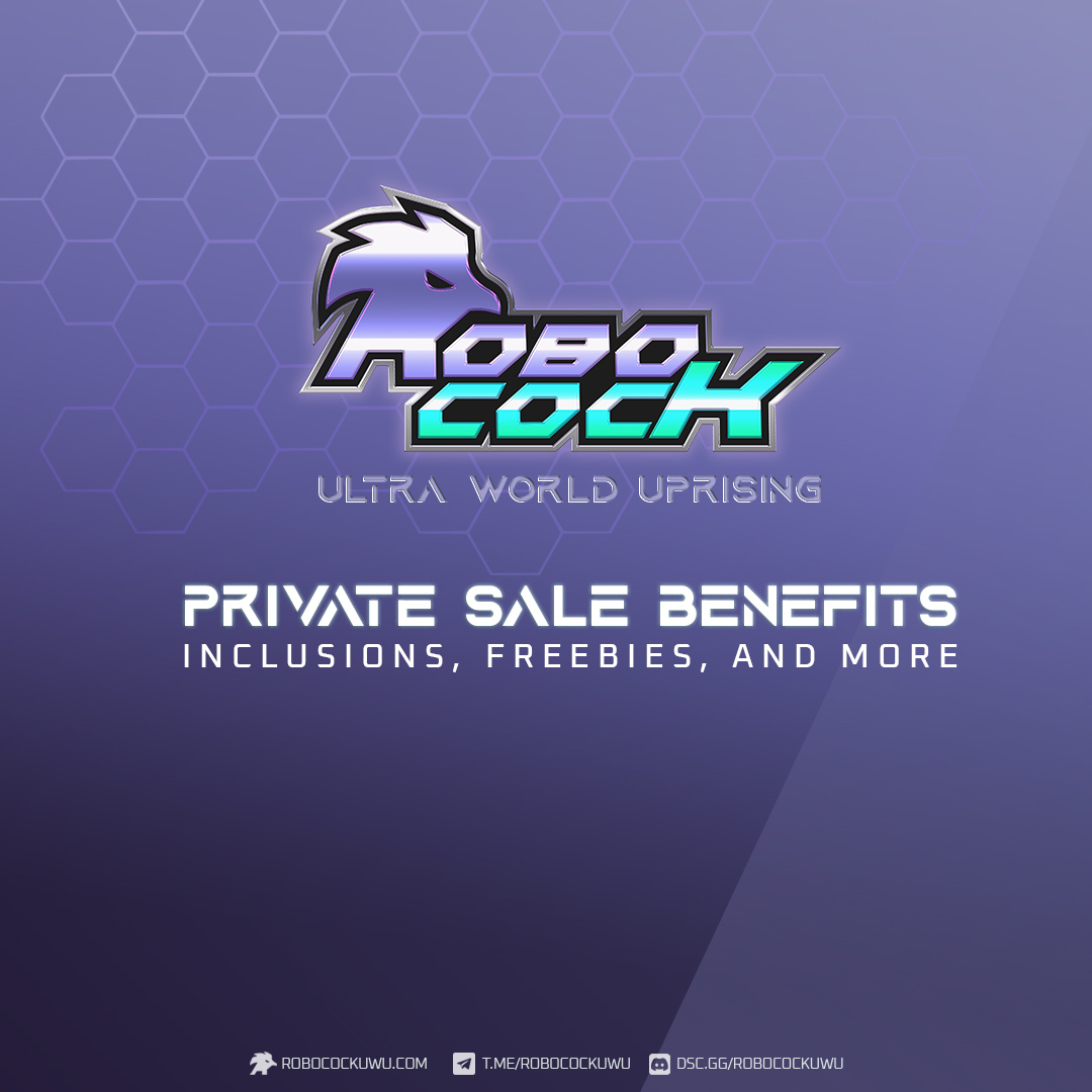 RobocockUWU's tweet photo. 🐔 ROBOCOCK UWU'S PRIVATE SALE BENEFITS 🤩

🎯 For 2000 BUSD per wallet, you will get:
🐣 800,000 Robocock Tokens

🐣 FREE OG Breeding Sets with 2 OG Robococks + 1 OG Robohen worth 700 BUSD

🐣 FREE Cock Factory worth 1000 BUSD (Available only on Private Sale) https://t.co/Mf3TPsBPfE