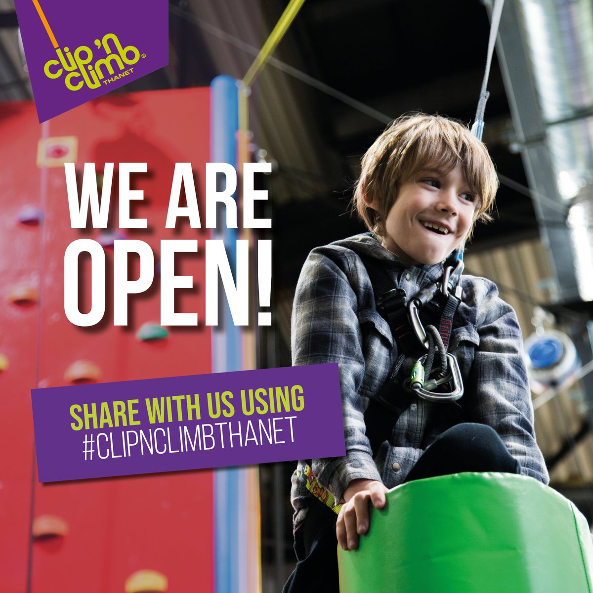 Our doors are officially open! 🎉

Thank you for all your good luck messages and support. If you're visiting us this weekend, don't forget to share your photos using #clipnclimbthanet 💜

Book your climb online at thanet.clipnclimb.co.uk

#thanet #kent #broadstairs