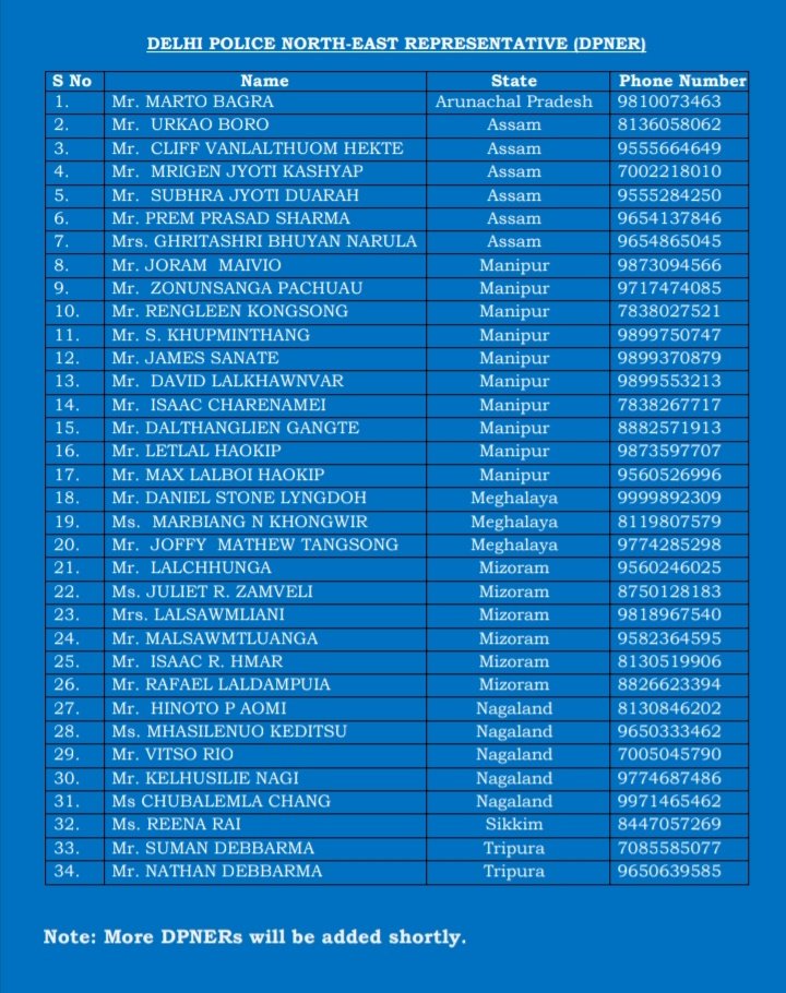 PPdsharma's tweet photo. #Special_Police_For_North_East_Region 
#SPUNER #Delhi_Police_NorthEast_Helpline 
#DPNER https://t.co/6koqsVIjbn