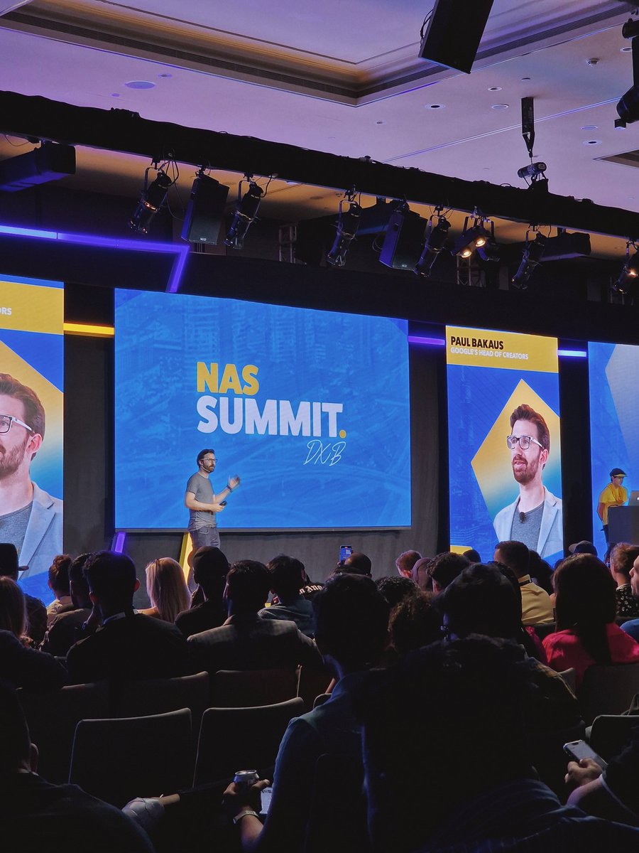 Currently in Dubai at legend <a href="/nasdaily/">Nuseir Yassin</a>'s NAS Summit, listening to incredible talks by <a href="/pbakaus/">Paul Bakaus</a> <a href="/Casey/">Casey Neistat</a> <a href="/MichelleKhare/">Michelle Khare</a> <a href="/jordanmatter/">Jordan Matter</a> <a href="/khalook_/">Khalook AlYassin</a> and so many more. Have you ever considered to attend summits to connect, learn and to grow your skills?