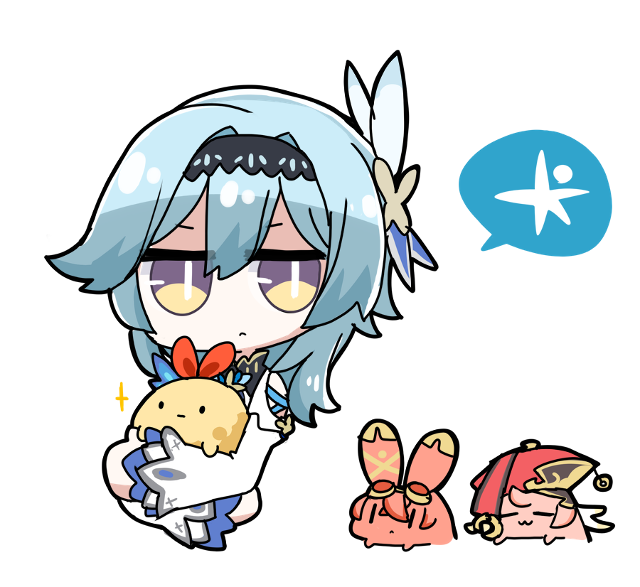 エウルア(原神) ,煙緋(原神) 「❄️🍤… 」|ドッグさん@多忙〜4/10のイラスト