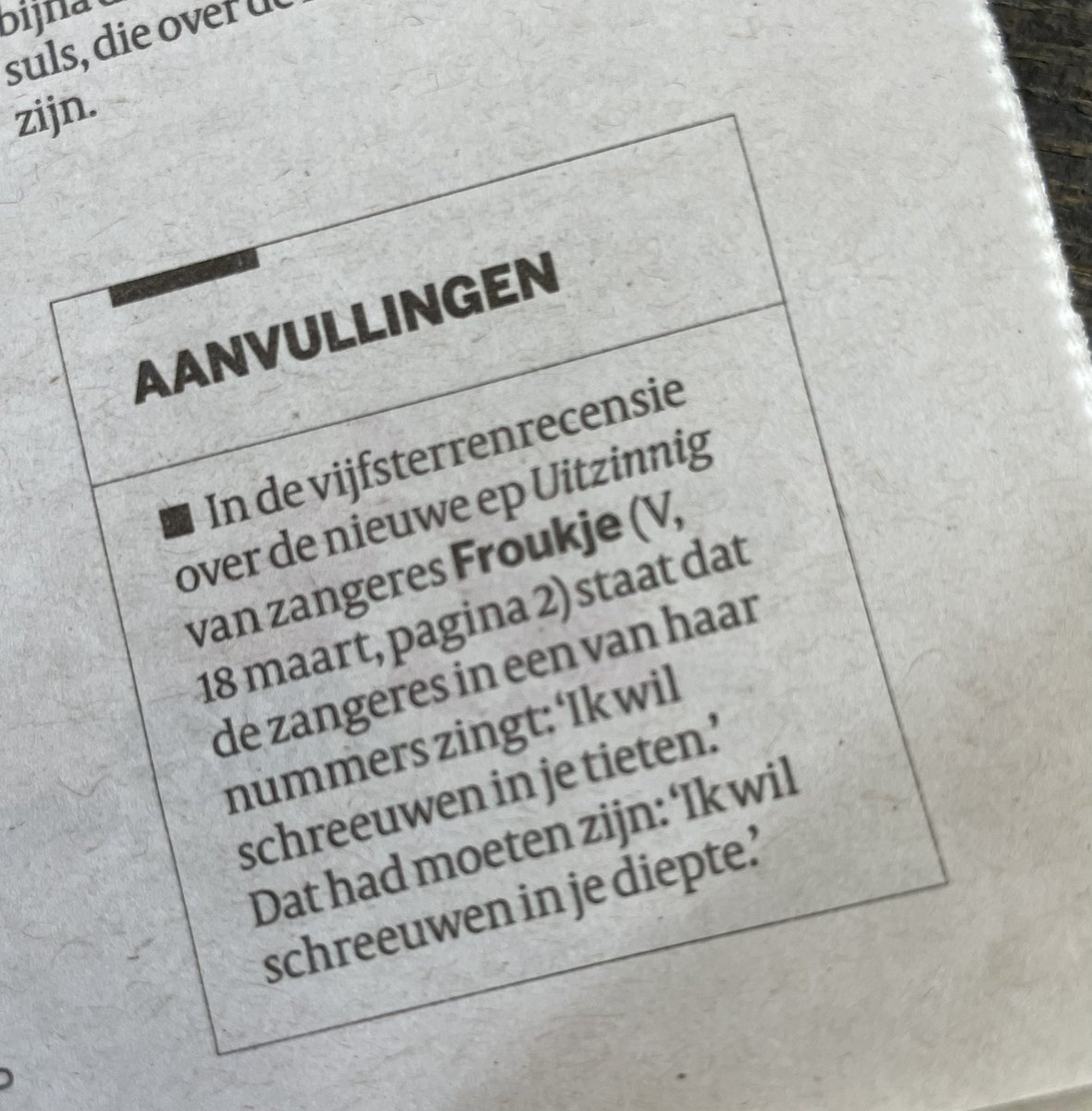 wilbertmutsaers's tweet image. Eh, ik moest hier net iets te hard om lachen terwijl ik met serieuze blik aan het doom-lezen was in de Volkskrant. #Froukje