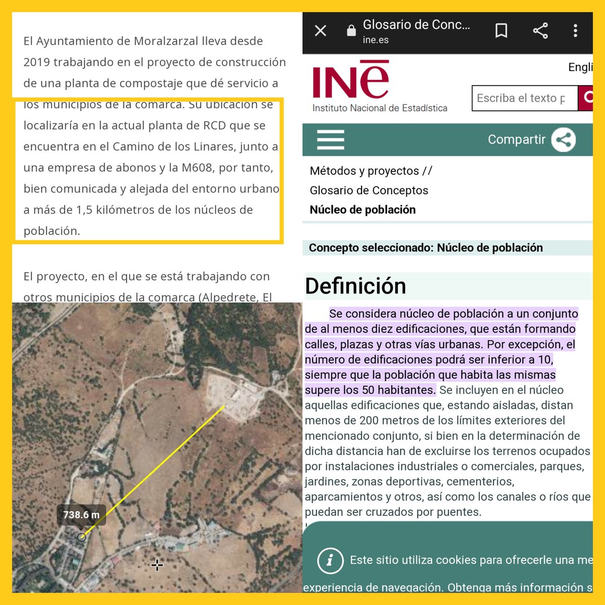 MonicaMolina79's tweet photo. @Moralzarzal
¿Sabías? que en el comunicado del ayuntamiento, indican que la planta de compostaje se situaría en la planta RCD y según el ayuntamiento está a más de 1,5Km de los núcleos de población, la planta RCD está construida a 738m de nuestro núcleo urbano
#StopMacroplanta https://t.co/jvYaWqkdtU