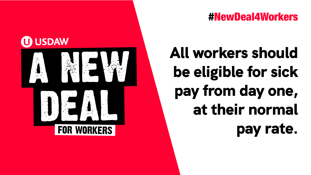 UsdawUnion's tweet photo. Covid-19 infections remain high, but next week the Government is ending Support Payments and changing when workers can claim sick pay, making it more difficult for many to be able to afford to be ill and off work. The Government must reform Statutory Sick Pay #NewDeal4Workers https://t.co/L4uGIIizh0