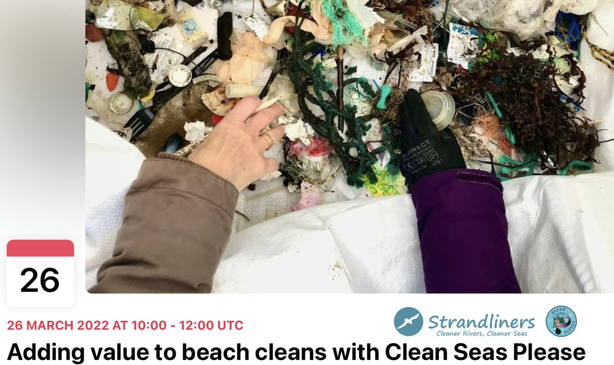 cleanseasplease's tweet image. Calling all beach users, dog walkers, sea swimmers

Sat 26 Mar #Bexhill #Free #CleanSeasPlease 

Indoor session where we will look at how to recognise the pollution on our local beaches and where it comes from.
Register by emailing strandlinersevents@gmail.com