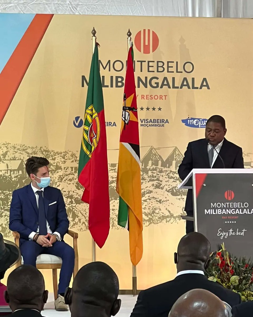MTAmbiente's tweet photo. O Presidente da República, Filipe Jacinto Nyusi, e o seu homólogo português, Marcelo Rebelo de Sousa, dirigiram no 18 de Março, a cerimónia de inauguração de um empreendimento turístico, Montebelo Milibangalala Bay Resort, situado no Parque Nacional de Maputo https://t.co/Puy5iUi36s