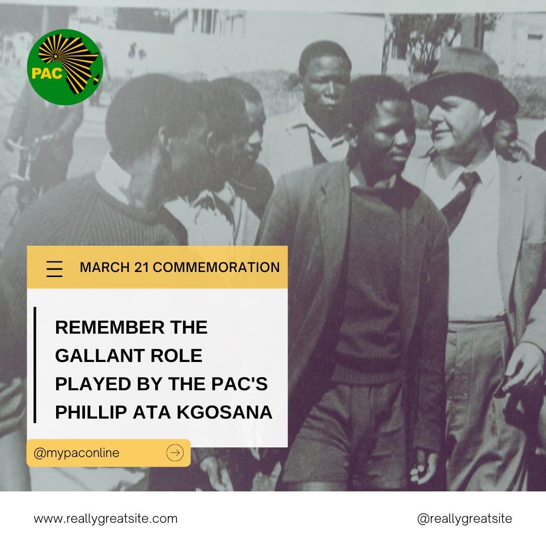 Sharpeville Massacre 21 March 1960 by South African police of peaceful protesters led to the declaration of the UN International Day for Elimination of Racial Discrimination..Teach the youth about Phillip Ata Kgosana, Nyakane Tsolo, Tsietsi Mashinini, Steve Biko, Kgotso Seatlholo