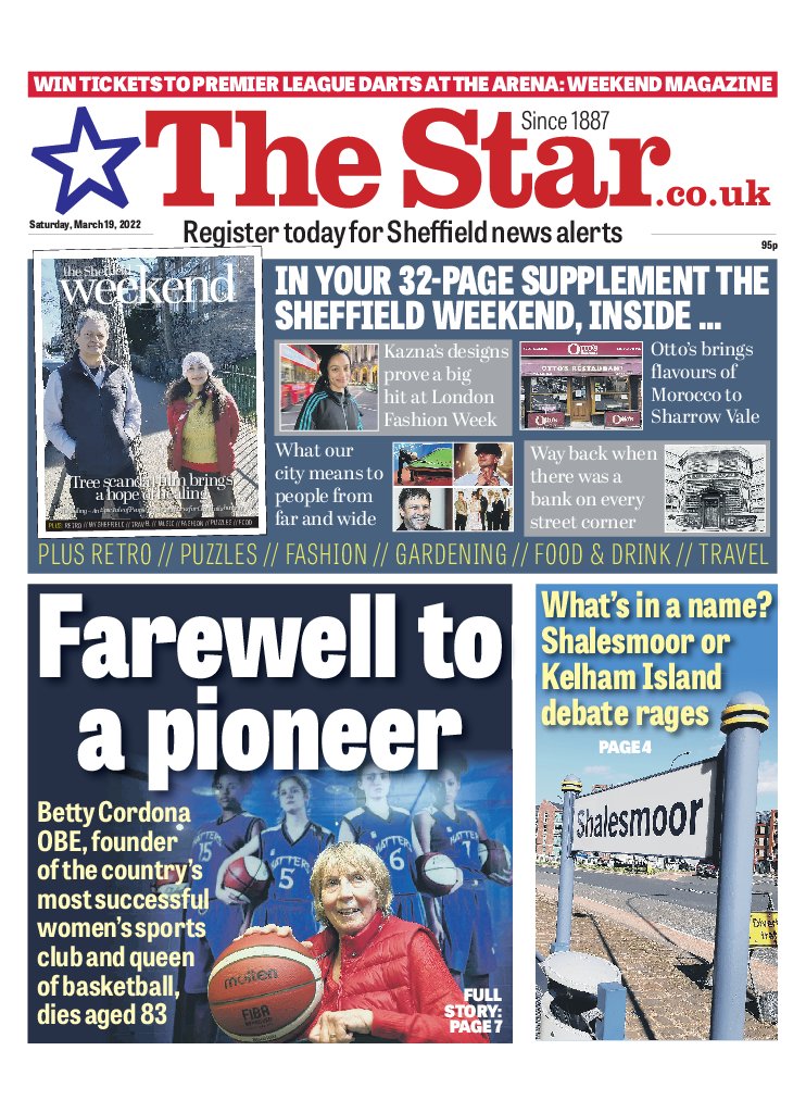 An indescribable loss to Sheffield, women's sport and equality for girls everywhere. @Hatters_BC will do all they can to carry on a phenomenal legacy. RIP Betty. Today's @SheffieldStar ...