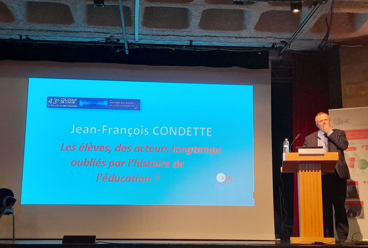JF Condette nous rappelle que l'élève générique n'existe pas et qu'il n'y a qu'une pluralité d'élèves et de vécus scolaires en contexte, au colloque de l'AFAE à Besançon ce matin  #AFAEBesac2022
