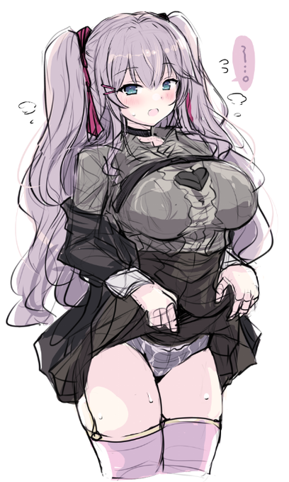 生存報告の絵  まんざらでもない感じで太ももが見たい 