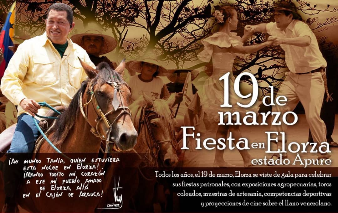 #19Mar |🇻🇪📢 ¡ETIQUETA DEL DÍA! ▶️

#CulturaNuestra

Elorza es fiesta de llaneridad. Identidad en resistencia.

¡Viva el canto recio y el arpa sabanera!
