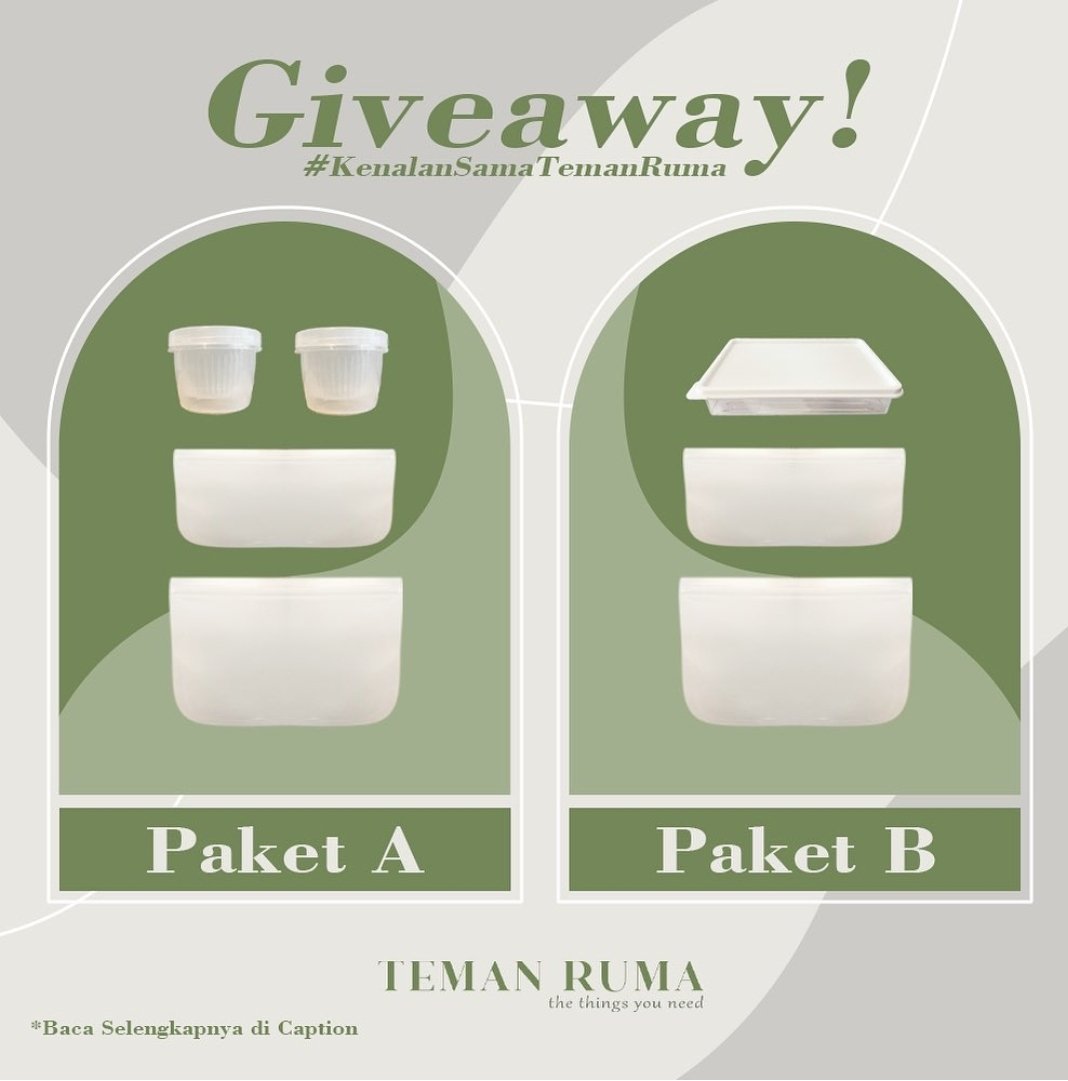 temanruma's tweet image. Tidak bosan-bosannya kami mengingatkan bahwaaaa GIVEAWAY TEMAN RUMA Purwokerto MASIH BERLANGSUNG LOOOH! di instagram: @temanruma ya, cek S&amp;amp;K nya di caption postingan foto ini di laman instagram kami. Ada 2 paket menarik untuk Teman yang beruntung😍

#Purwokerto #GiveawayAlert