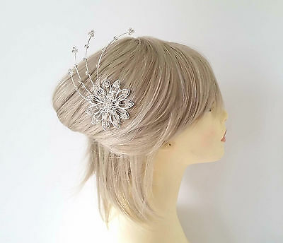 Lv2accessorize's tweet photo. Beautiful silver tone &amp; diamante bridal flower &amp; starburst style metal hair comb https://t.co/7OACLzQL91 https://t.co/xP4pEwmRzW