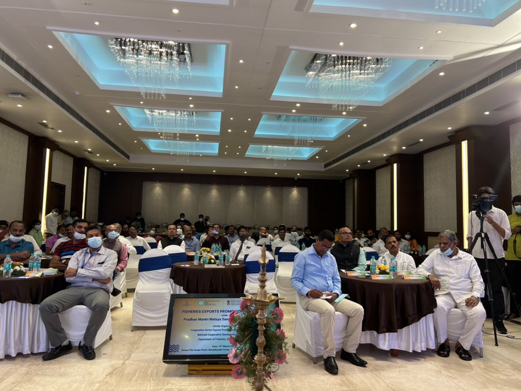 coopexcilindia's tweet photo. COOPEXCIL organise a Fisheries Exports Promo Workshop under Pradhan Mantri Matsya Sampada Yojna PMMSY at Mangaluru, Karnataka 19 March 2022 @mdncd steers COOPEXCIL realise #coops contribute major share to GDP @AmitShahOffice @PMOIndia @FisheriesGoI https://t.co/Q1RbLmxZDL