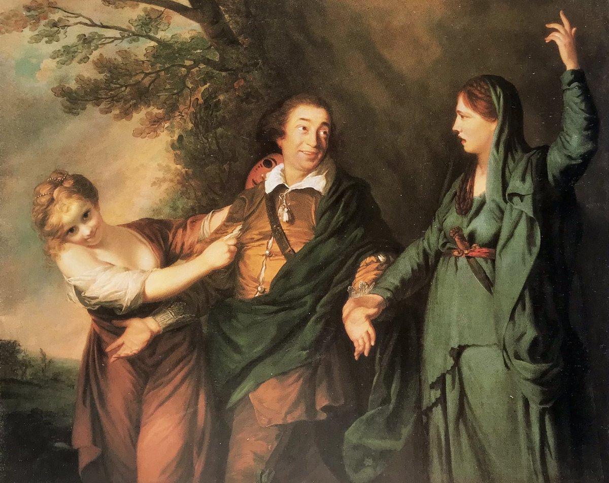p_rocys's tweet photo. Reynolds 
Гаррик между музами Трагедии и Комедии 
1761-1762 
Частное собрание #ArtistOnTwitter https://t.co/DzgXk76ltU
