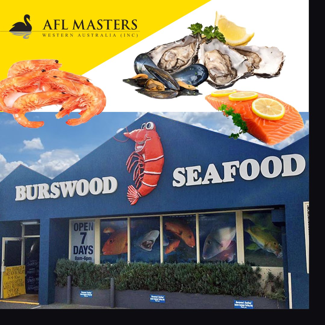 WA AFL Masters wish to thank 🦐🦞🦀🐙🐟@burswoodseafoodaus 
for supporting the <a href="/913sportfm/">91.3 SportFM</a> AFL Masters Radio Show📻 for 2022
#waaflmasters 
#perthseafood