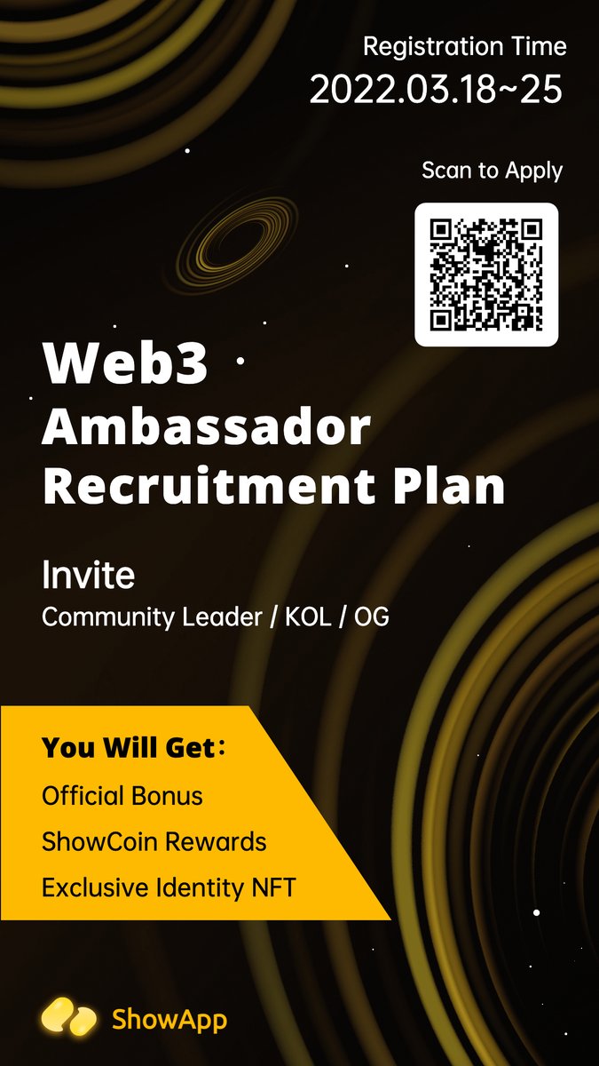 Web3 is the future and you can lead the way!
🔥Join our  program to help build a better Internet for everyone. We can help you to do what you love and advance the Web3 cause!
💰Refer your friend to get 1000 $ShowCoin reward
Retweet and Join us now👇
docs.google.com/forms/d/e/1FAI…
