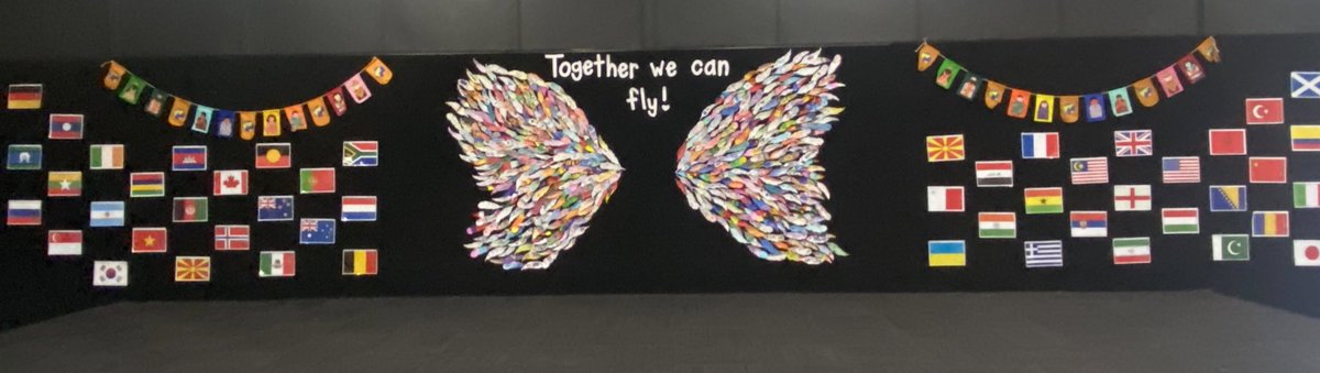 rachaellehr's tweet photo. Words added as well as flags to represent our @Westbeechboro cultures… #HarmonyDay https://t.co/mH9AHkf4kN