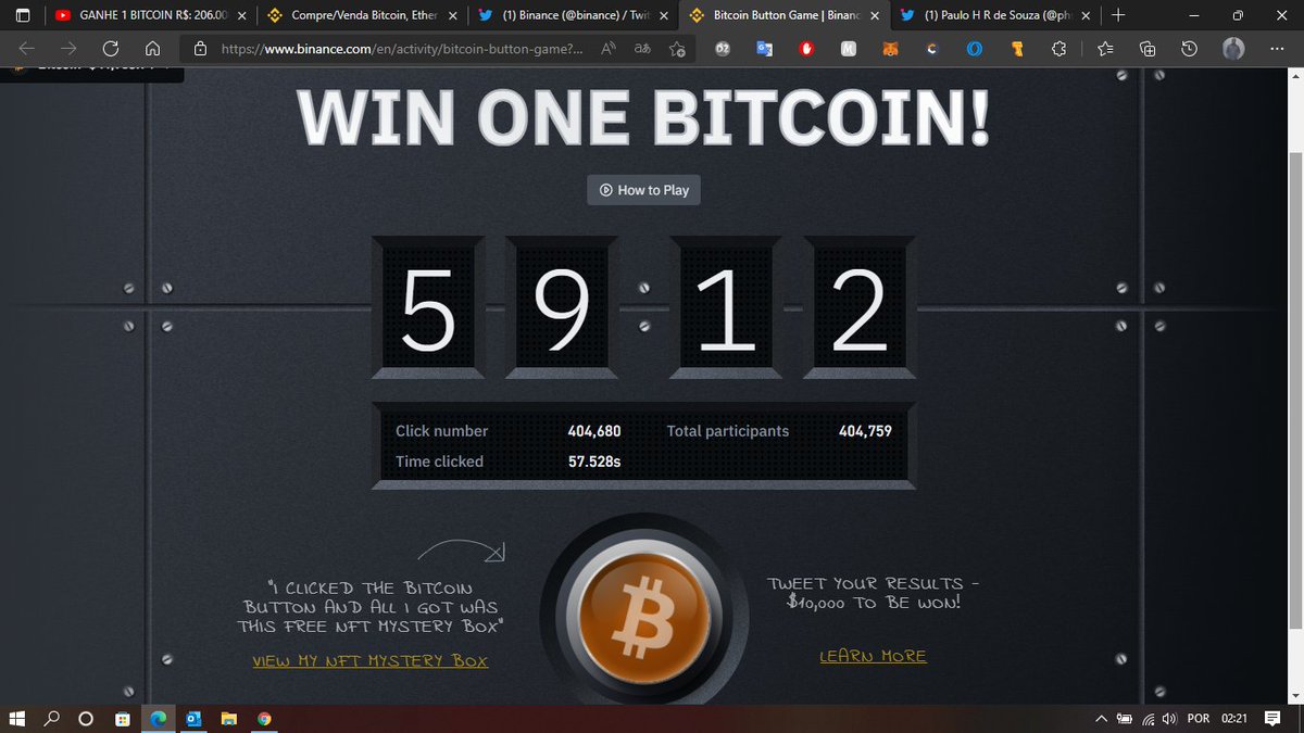 #BitcoinButton  #Binance  
Bitcoin voltando a subir