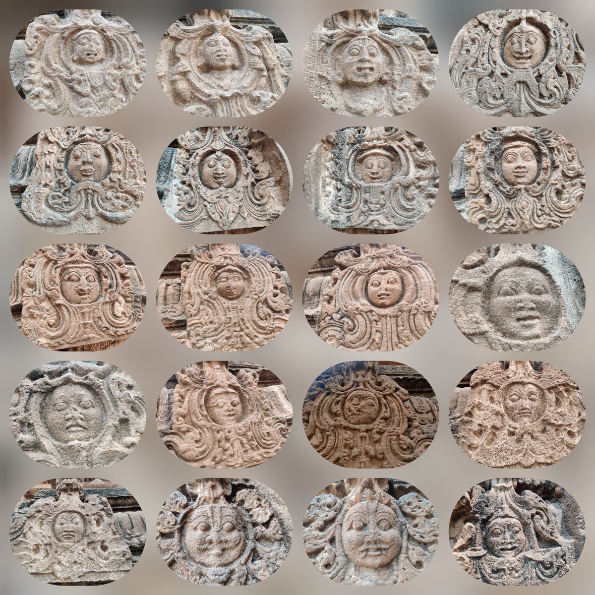 Emoticons from 13th century at Kodanda Rama Swamy Temple Vontimitta.<a href="/LostTemple7/">Lost Temples™</a> <a href="/templeofsouth/">templesofsouthindia</a>