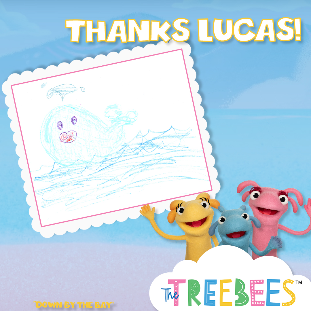 TheTreebees's tweet photo. WE HAVE MORE FAN ART!!!
🐳 Whale done, Lucas this looks great!
Listen To “Down By The Bay” by The Treebees:
https://t.co/sn83xG4VHa
#fanart #kidsart #TheTreebees #kidsongs https://t.co/tBwfa0sXXR