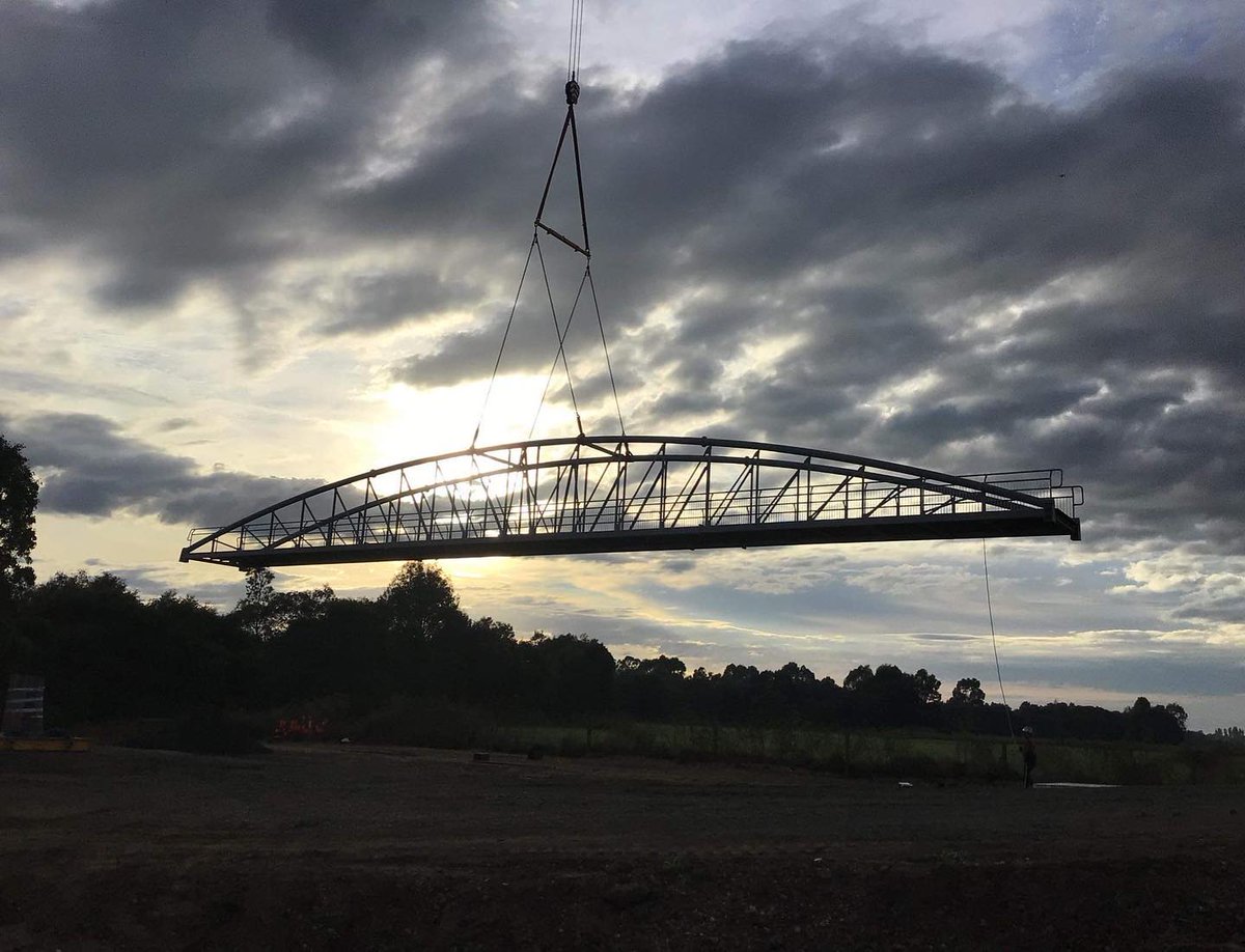Now that's impressive!

The new Thomson Bride is being installed on the Gippsland Plains RT.
Still more work to be done but we aim to have it all completed by end of April.
It’s taken a power of hard work and a huge congratulations to the volunteer committee.