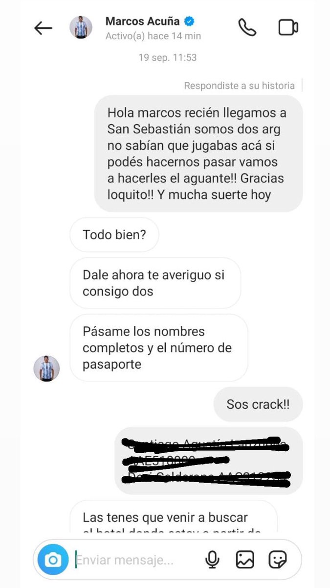 devicalderone's tweet photo. @LasampaoliTW Es un genio, nosotros llegamos a san sebastian y vimos que jugaba el sevilla, a la media hora nos contesto y nos dejo las entradas en el hotel. https://t.co/v07STYfAv6