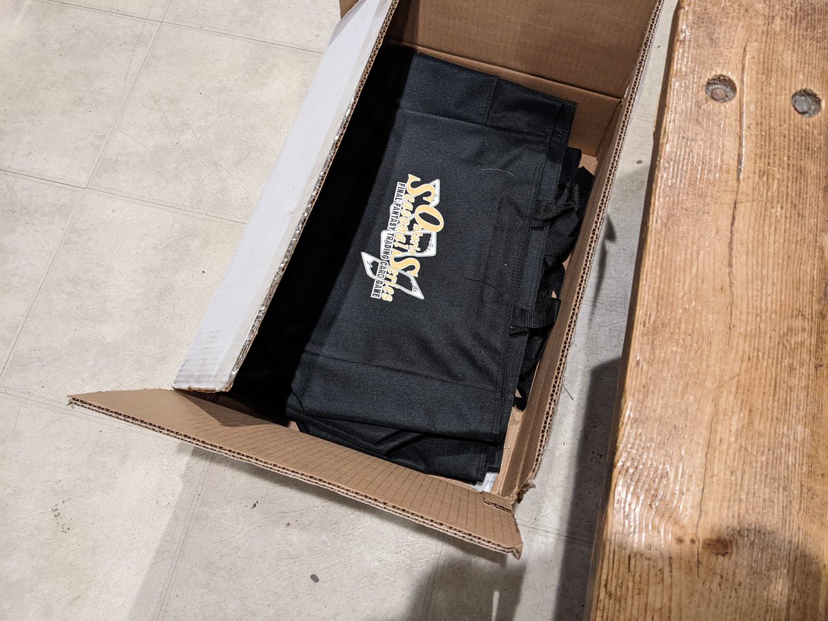 KtwnFFTCG's tweet photo. Late night setting up for the OSS tournament later today (sat 19th) doing entry tote bags with goodies inside then onto set up for prize presentation lol
#FFTCG 
#ossfftcg
#tournament 
#actionpackedcomics
#kingston
#Ontario 
#Canada 
#prizes https://t.co/bgS66fGGAi