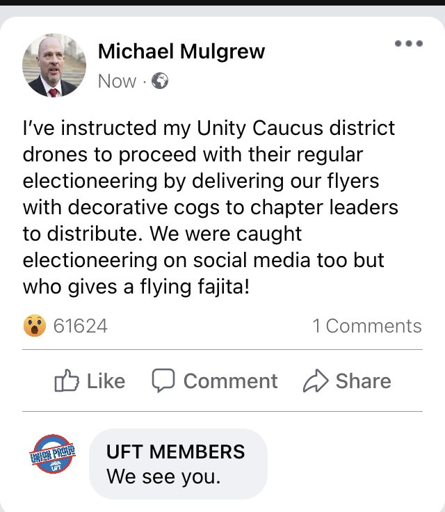 UniUFT's tweet photo. Illegal electioneering? We do the work. https://t.co/oTmhUyTywl