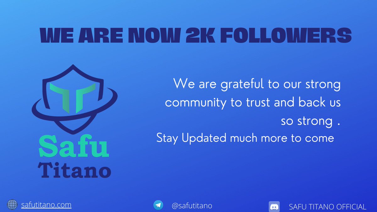 SafuTitano's tweet photo. 2K Followers 🚀🚀🚀
https://t.co/Zpm5lkiZyB https://t.co/Ma8ro772o2